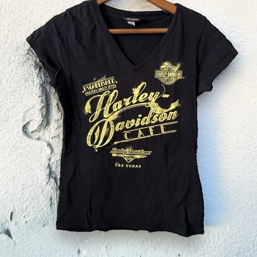 Harley Davidson cafe Y2K tee shirt Las Vegas  M